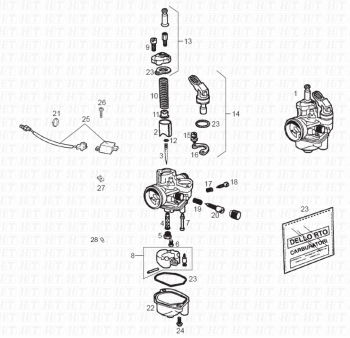 Vergaser Senda R 50 X-Trem 2 edicion E2 2005 ( VTHSR1A1A,VTHSR1B1A,VTHSR1C1A