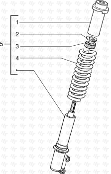 Stoßdämpfer vorne Hexagon 125 EXS1T00010001