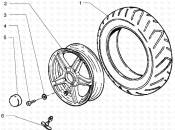 Vorderrad Hexagon GTX 125 ZAPM20000
