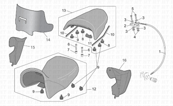 Sitzbank ETV 1000 Capo Nord E2 NOABS 2001-2003 EMEA, NAFTA) ZD4PS000,ZD4PS001,ZD4PSC