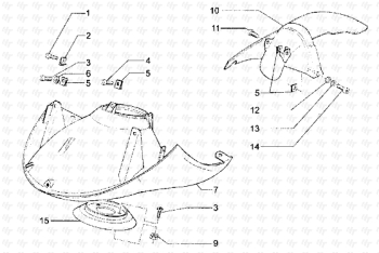 Kotflügel vorne, Kotflügel hinten Hexagon LX ZAPM05000