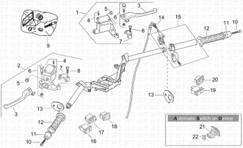 Bedienelemente Leonardo ST 125-150 4T 2001-2004 (EMEA, APAC, LATAM) ZD4MB05,ZD4MB06,ZD4MB07,ZD4MBA5,ZD4TB