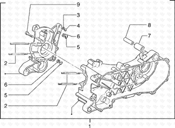 KURBELGEHÄUSE Hexagon 125 EXS1T00010001