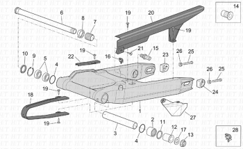 Schwingarm ETV 1000 Capo Nord E2 NOABS 2001-2003 EMEA, NAFTA) ZD4PS000,ZD4PS001,ZD4PSC