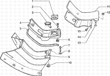Fußstützen Tanks Tür Hexagon 125 EXS1T00010001