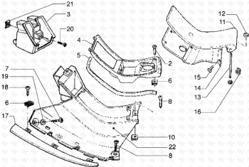 Fußstützen Tanks Tür Hexagon GTX 125 ZAPM20000