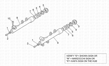 Vordergabel  Hülsen Leonardo ST 125-150 4T 2001-2004 (EMEA, APAC, LATAM) ZD4MB05,ZD4MB06,ZD4MB07,ZD4MBA5,ZD4TB