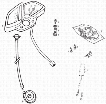 Dashboard Senda R 50 X-Trem 3ver E2 2008 ( VTHSR1D1A,VTHSR1F1A,VTHSR1E1A