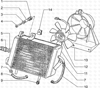 Wasserkühler Hexagon 125 EXS1T00010001