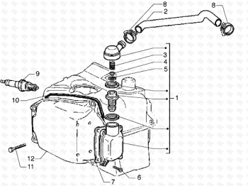 Ventil zur Ölentlüftung Hexagon GTX 125 ZAPM20000