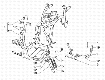Zentraler Ständer Super Exagon GTX 12" 