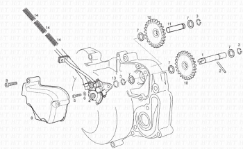 Öl Pumpe Senda R 50 X-Trem 3ver E2 2008 ( VTHSR1D1A,VTHSR1F1A,VTHSR1E1A