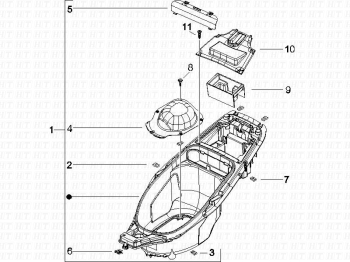 Helmgehäuse  Untersattel Runner SP 50 2005-2006 ( ZAPC46100