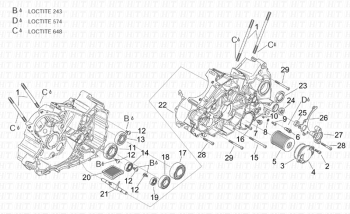 Kurbelgehäuse I ETV 1000 Capo Nord E2 NOABS 2001-2003 EMEA, NAFTA) ZD4PS000,ZD4PS001,ZD4PSC