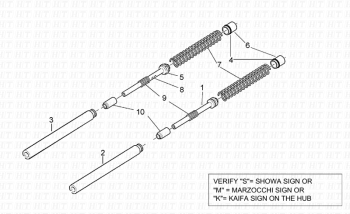 Vordergabel  Hülsen Leonardo ST 125-150 4T 2001-2004 (EMEA, APAC, LATAM) ZD4MB05,ZD4MB06,ZD4MB07,ZD4MBA5,ZD4TB