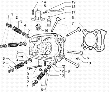 Head  Ventile Hexagon GTX 125 ZAPM20000