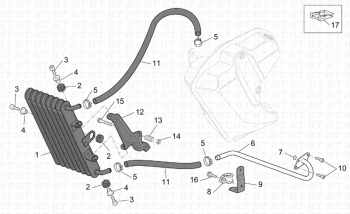 Öl Kühler ETV 1000 Capo Nord E2 NOABS 2001-2003 EMEA, NAFTA) ZD4PS000,ZD4PS001,ZD4PSC