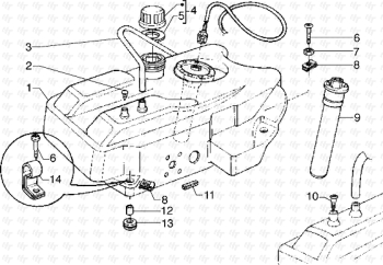 Treibstofftank Hexagon GTX 125 ZAPM20000