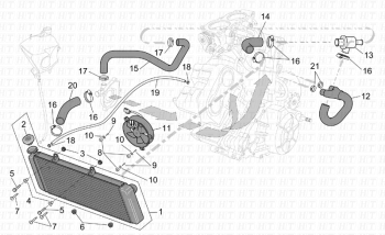 Kühlsystem ETV 1000 Capo Nord E2 NOABS 2001-2003 EMEA, NAFTA) ZD4PS000,ZD4PS001,ZD4PSC