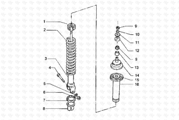 Stoßdämpfer hinten Hexagon LX ZAPM05000