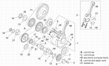 Kurbelwelle I ETV 1000 Capo Nord E2 NOABS 2001-2003 EMEA, NAFTA) ZD4PS000,ZD4PS001,ZD4PSC