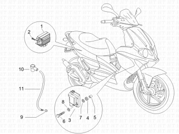 Spannungsregler  Elektronische Steuergeräte (ECU)  HT Spule Runner SP 50 Race 2005 ( ZAPC46100