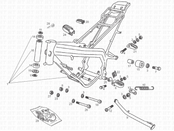 Zentraler Ständer Senda R 50 X-Trem 2 edicion E2 2005 ( VTHSR1A1A,VTHSR1B1A,VTHSR1C1A