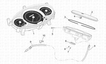 Dashboard Leonardo ST 125-150 4T 2001-2004 (EMEA, APAC, LATAM) ZD4MB05,ZD4MB06,ZD4MB07,ZD4MBA5,ZD4TB