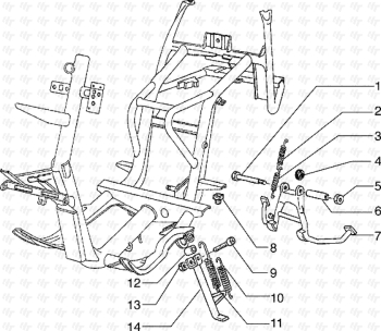 Zentraler Standfuß Hexagon 125 EXS1T00010001