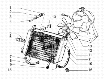 Wasserkühler Super Exagon GTX 12" 