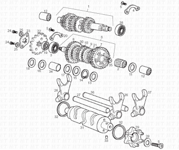 Getriebe RH primär LH endgültig Senda R 50 X-trem 2ª edicion 2002 (EMEA, NAFTA) VTHSDR1EB