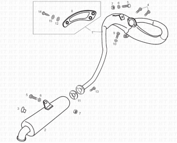 Auspuffanlage Senda R 50 X-Trem 2 edicion E2 2005 ( VTHSR1A1A,VTHSR1B1A,VTHSR1C1A