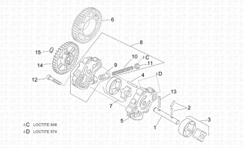 Öl Pumpe ETV 1000 Capo Nord E2 NOABS 2001-2003 EMEA, NAFTA) ZD4PS000,ZD4PS001,ZD4PSC