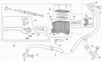 Vorderer Hauptzylinder ETV 1000 Capo Nord E2 NOABS 2001-2003 EMEA, NAFTA) ZD4PS000,ZD4PS001,ZD4PSC