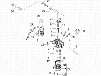 Bauteile des Vergasers Runner SP 50 2005 ( ZAPC461000