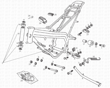 Zentraler Ständer Senda R 50 X-Trem 3ed E2 2006 ( VTHSR1D1A,VTHSR1E1A,VTHSR1F1A