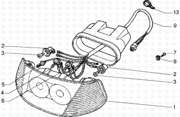 SCHEINWERFER Hexagon GTX 125 ZAPM20000