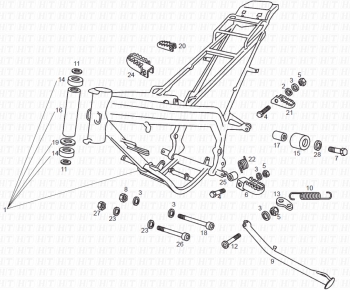 Rahmen/Karosserie Senda R 50 X-Trem 3ver E2 2008 ( VTHSR1D1A,VTHSR1F1A,VTHSR1E1A