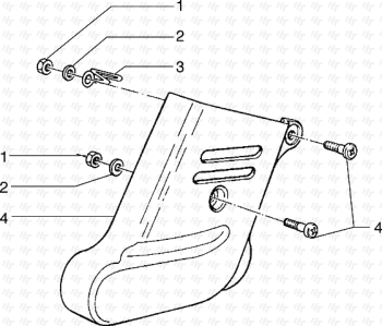 Vordere Dämpferabdeckung Hexagon 125 EXS1T00010001
