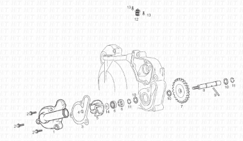 Kühlere Pumpe Senda R 50 X-Treme 2T E2 2010 ( VTHSR1D1A