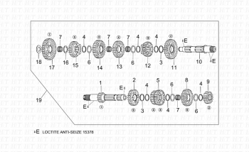 Komponenten des Getriebes ETV 1000 Capo Nord E2 NOABS 2001-2003 EMEA, NAFTA) ZD4PS000,ZD4PS001,ZD4PSC