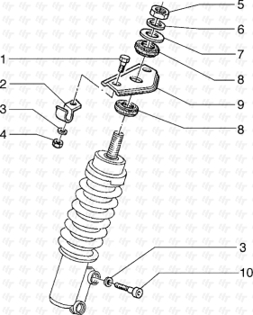 Stoßdämpfer vorne Hexagon 125 EXS1T00010001