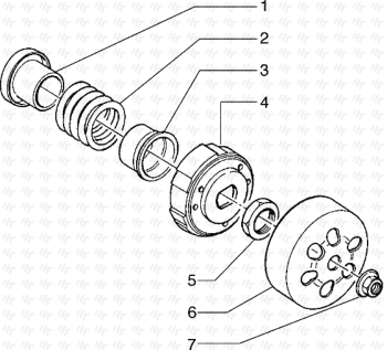 angetriebene Riemenscheibe / Wandler Hexagon 125 EXS1T00010001
