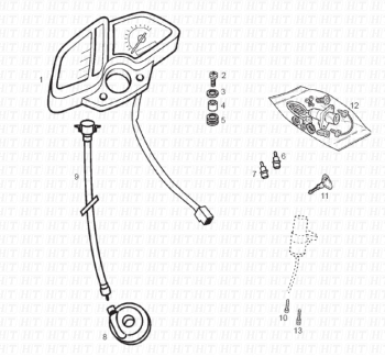 Instrumententafel Senda R 50 X-Treme 2T E2 2010 ( VTHSR1D1A
