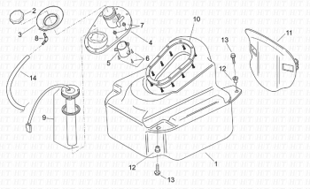 Tank Leonardo ST 125-150 4T 2001-2004 (EMEA, APAC, LATAM) ZD4MB05,ZD4MB06,ZD4MB07,ZD4MBA5,ZD4TB