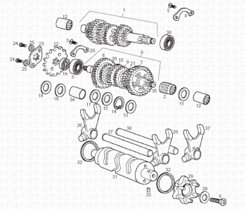 Komponenten des Getriebes Senda R 50 X-Trem E2 2004 ( 