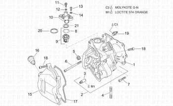 Zylinderkopf Leonardo ST 125-150 4T 2001-2004 (EMEA, APAC, LATAM) ZD4MB05,ZD4MB06,ZD4MB07,ZD4MBA5,ZD4TB